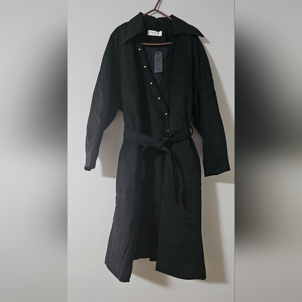NWT Vivienne Hu Suede Trench Coat